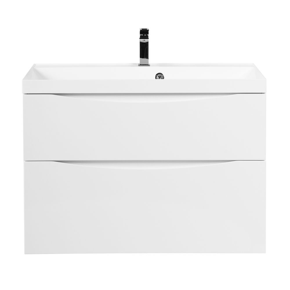 Детальная картинка товара «тумба под раковину belbagno marino-h60-1000-2c-so-bl-p подвесная 1000x450 bianco lucido»