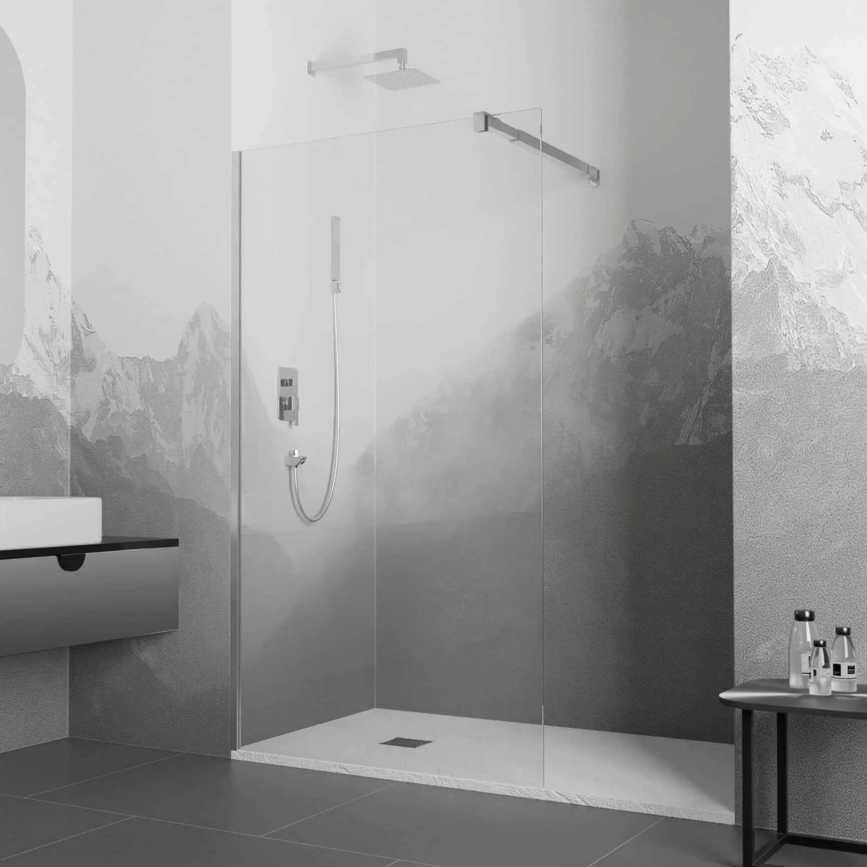 Душевая перегородка RGW Walk In WA-001 700 мм 351000107-11 хром, Easy Clean Душевая перегородка RGW Walk In WA-001 700 мм 351000107-11 хром, Easy Clean