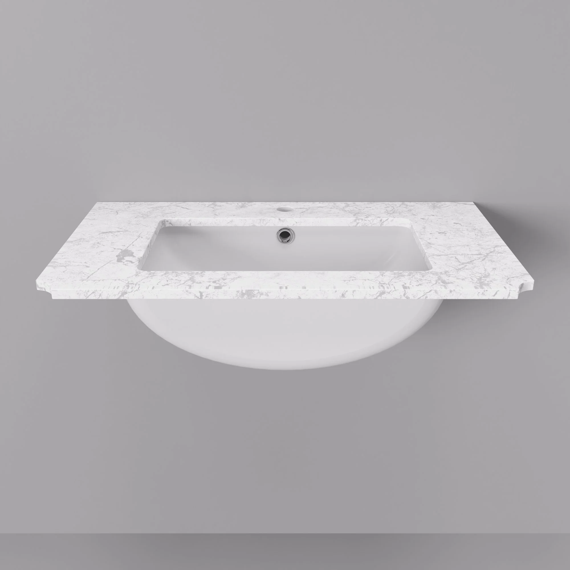 Раковина ArtDecco Francoise 81 AFNCM081S мраморная, белый с серым Раковина ArtDecco Francoise 81 AFNCM081S мраморная, белый с серым