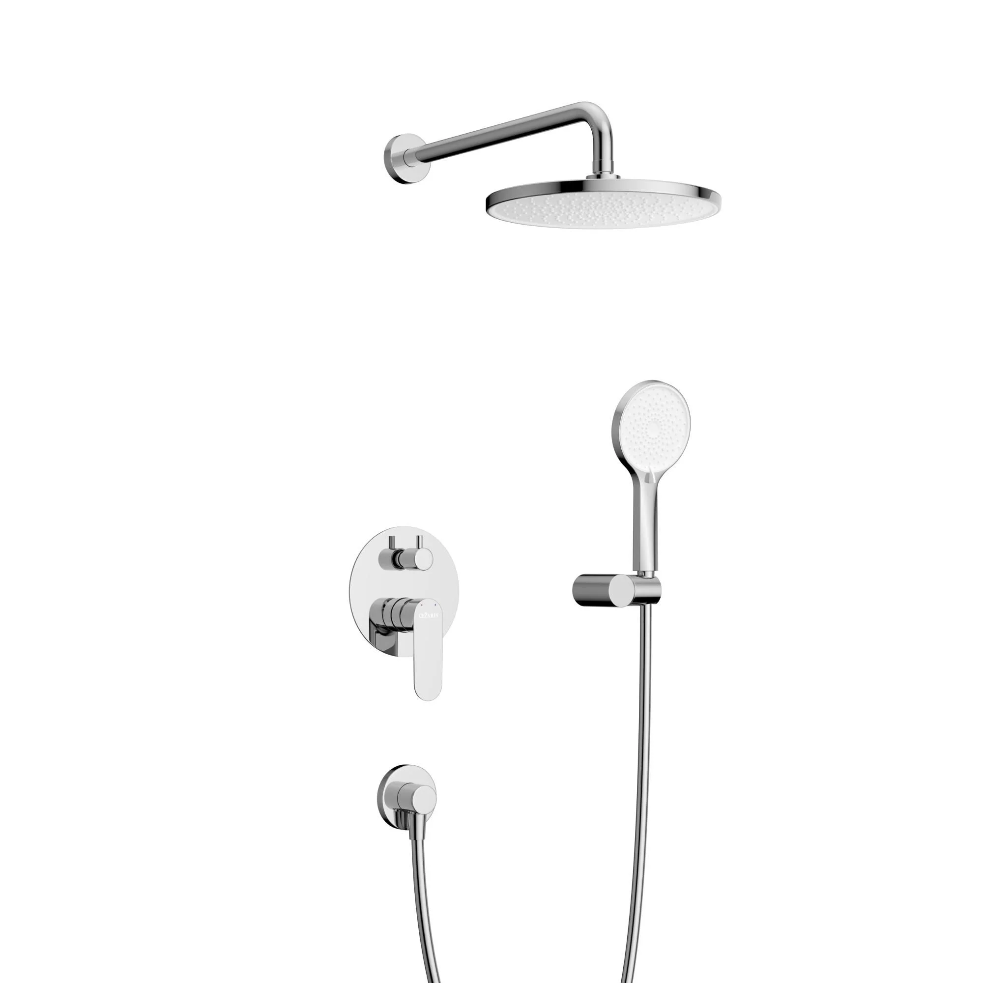 Душевая система CEZARES STYLUS-DSET-01 встраиваемая, со шлангом, с держателем, хром Душевая система CEZARES STYLUS-DSET-01 встраиваемая, со шлангом, с держателем, хром