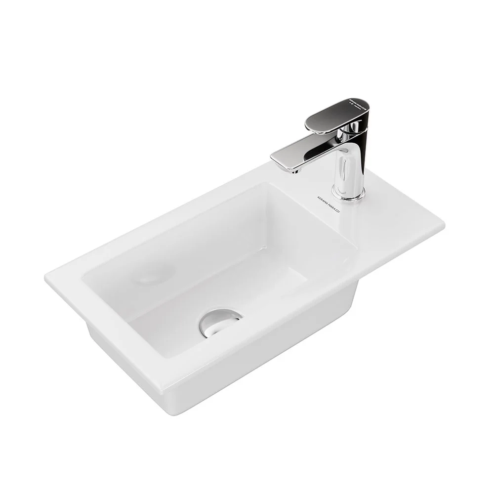 Раковина Kerama Marazzi LATO встраиваемая сверху 50, белая глянцевая LA.wb.50 Раковина Kerama Marazzi LATO встраиваемая сверху 50, белая глянцевая LA.wb.50