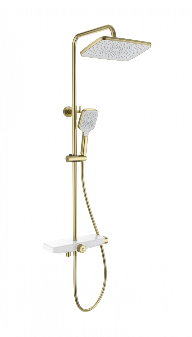 Душевая система Wonzon & Woghand с термостатом, брашированное золото (WW-B3098-A-BG) Душевая система Wonzon & Woghand с термостатом, брашированное золото (WW-B3098-A-BG)