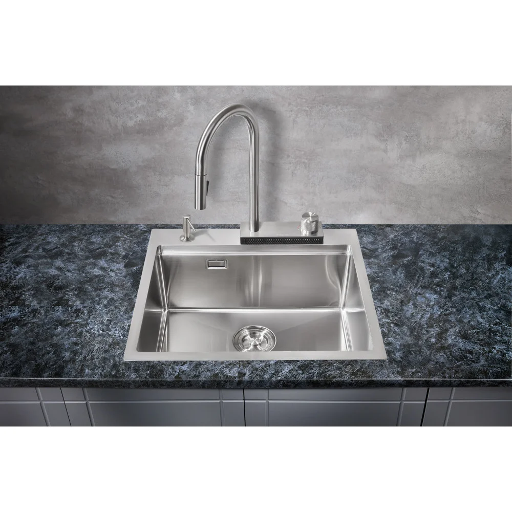 Кухонная мойка Milacio Denia 57 Steel (MC.77400) сталь нержавеющая Кухонная мойка Milacio Denia 57 Steel (MC.77400) сталь нержавеющая