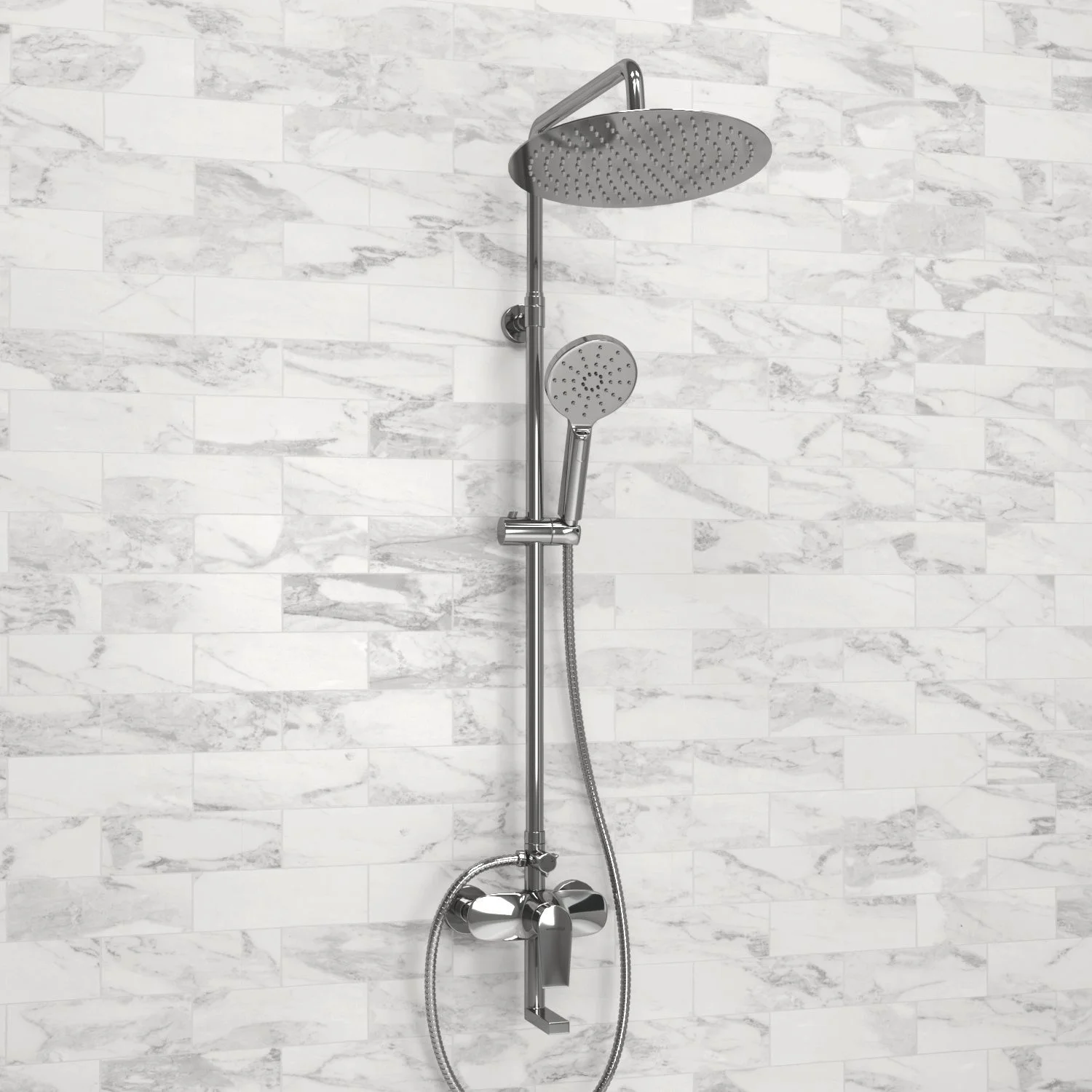 Душевая система WasserKRAFT A166.116.127.010.CH хром Душевая система WasserKRAFT A166.116.127.010.CH хром