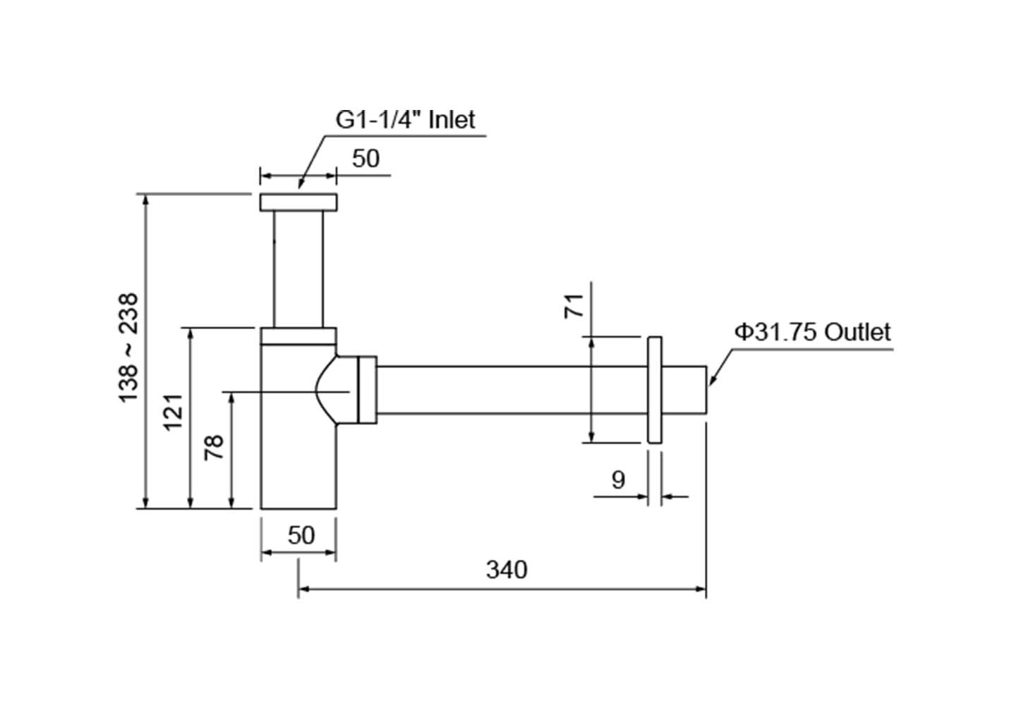 Детальная картинка товара «сифон для раковины aquatek aq6012pg золото полированное»