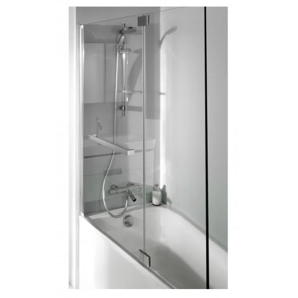 Шторка на ванну Jacob Delafon Adequation 100х140 см, с полотенцедержателем, стационарная, прозрачная E4931-GA Шторка на ванну Jacob Delafon Adequation 100х140 см, с полотенцедержателем, стационарная, прозрачная E4931-GA