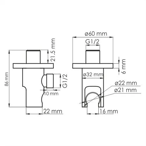 Шланговое подключение WasserKRAFT A112 темная бронза Шланговое подключение WasserKRAFT A112 темная бронза