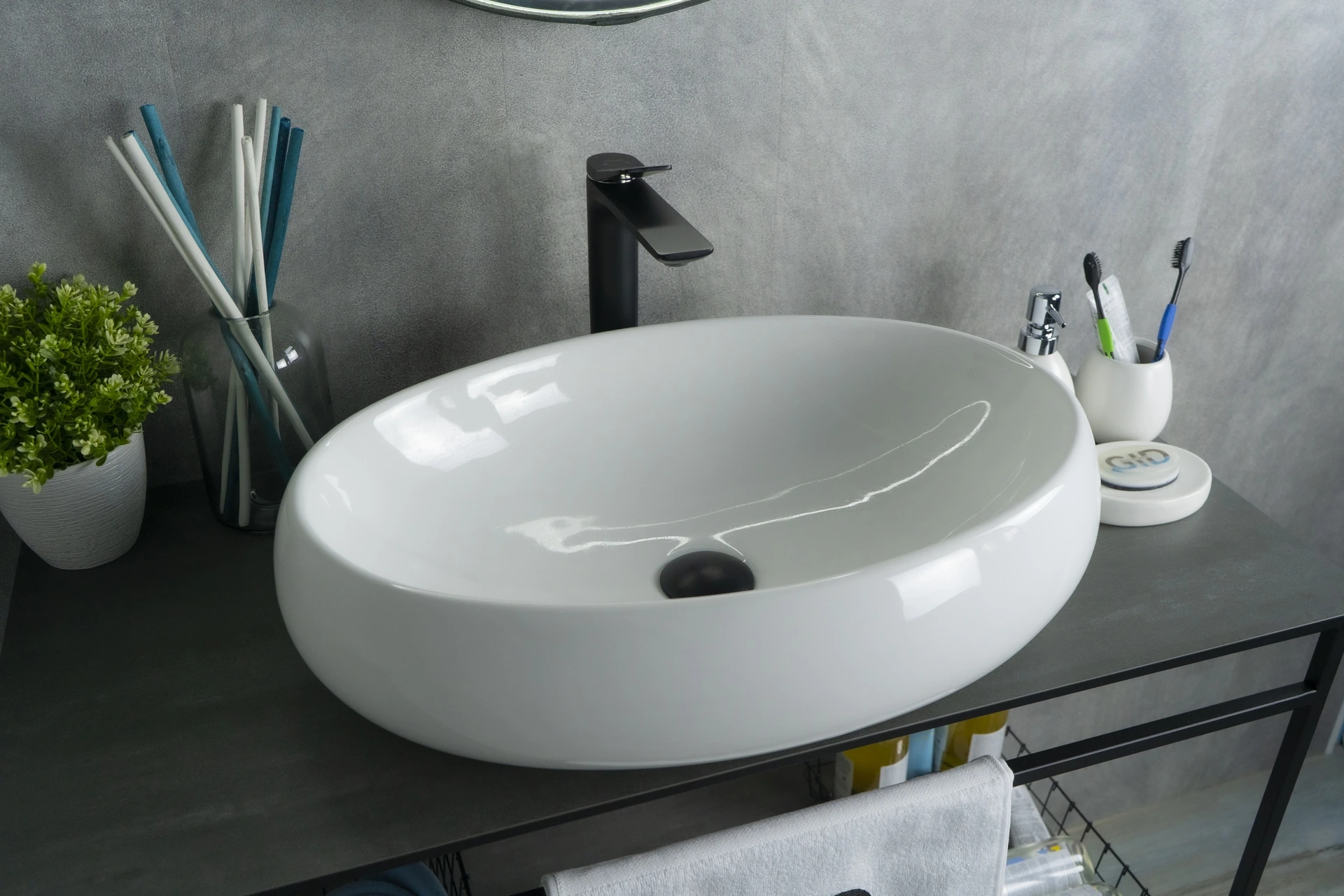 Раковина Gid N9030a 51114 накладная белая 60x41x15 Раковина Gid N9030a 51114 накладная белая 60x41x15