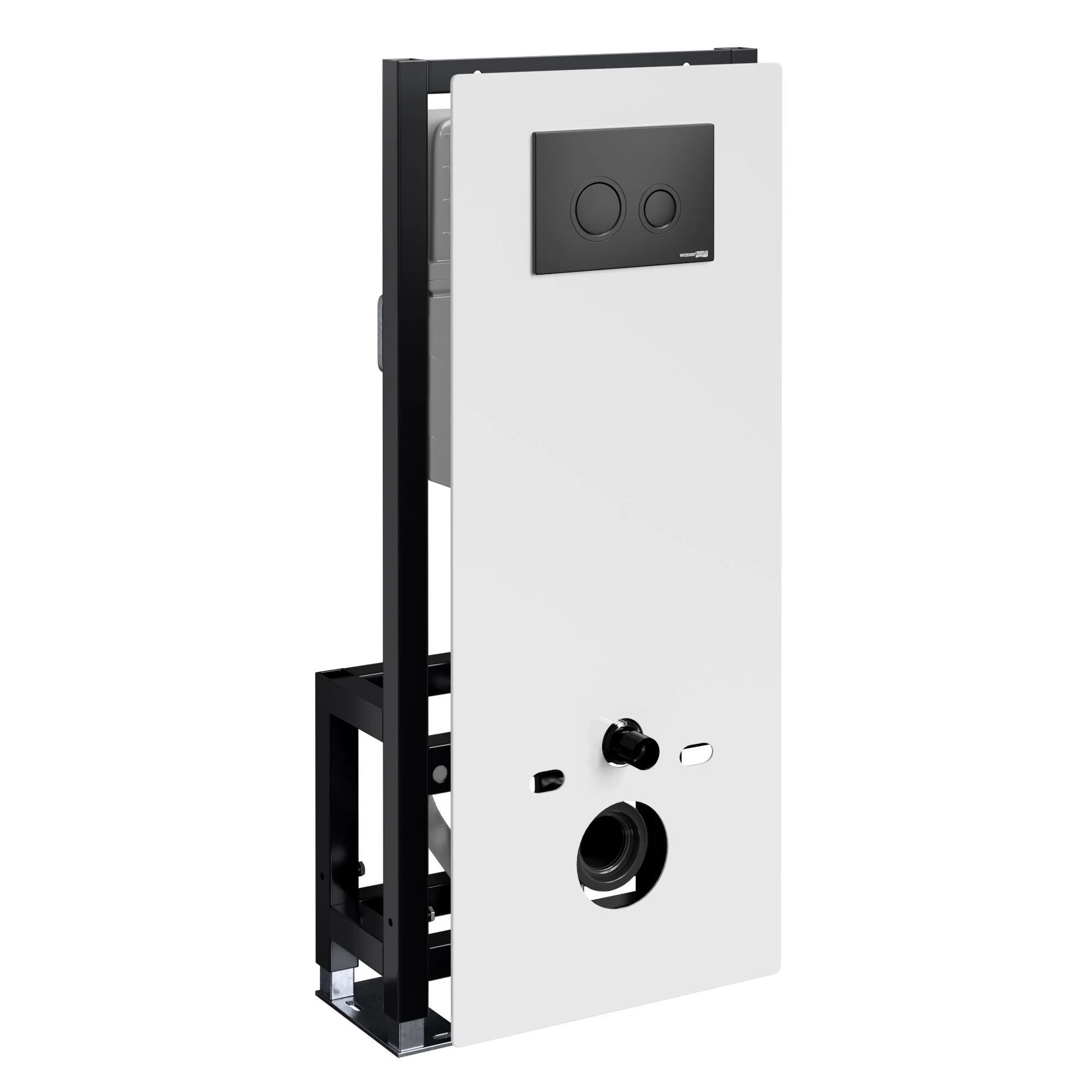 Инсталляция для унитаза WasserKRAFT Glan 66TLT.010.ME.WH.MB01 с клавишей смыва черный Инсталляция для унитаза WasserKRAFT Glan 66TLT.010.ME.WH.MB01 с клавишей смыва черный