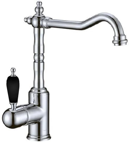 Смеситель для кухни Boheme TRADIZIONALE CHROMO 103-BL с черной керамикой Смеситель для кухни Boheme TRADIZIONALE CHROMO 103-BL с черной керамикой