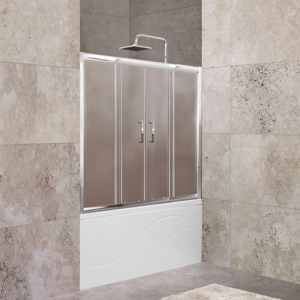 Детальная картинка товара «шторка на ванну belbagno unique-vf-2-150/180-140-p-cr»