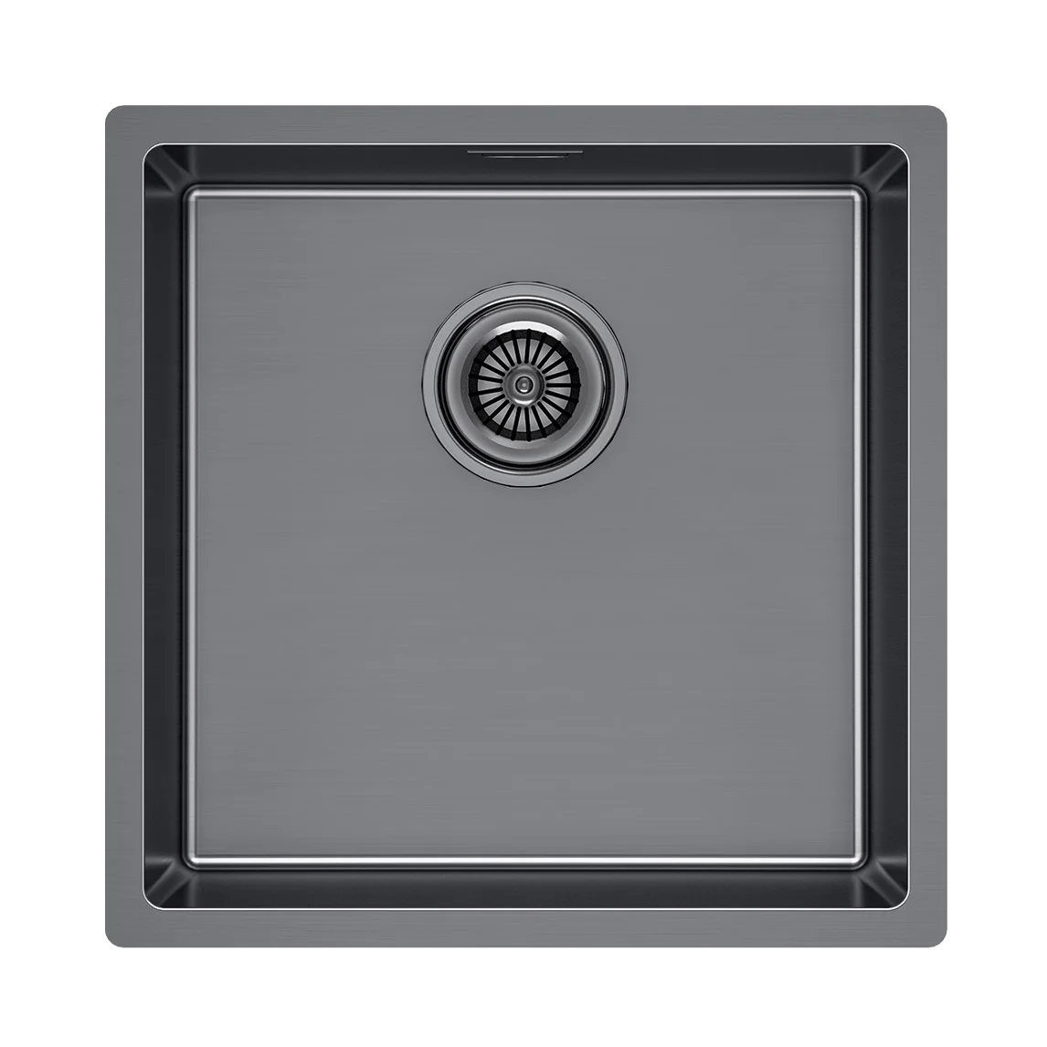 Кухонная мойка Paulmark LASSAN 44 UN LA44-GM, вороненая сталь, 440х440мм Кухонная мойка Paulmark LASSAN 44 UN LA44-GM, вороненая сталь, 440х440мм