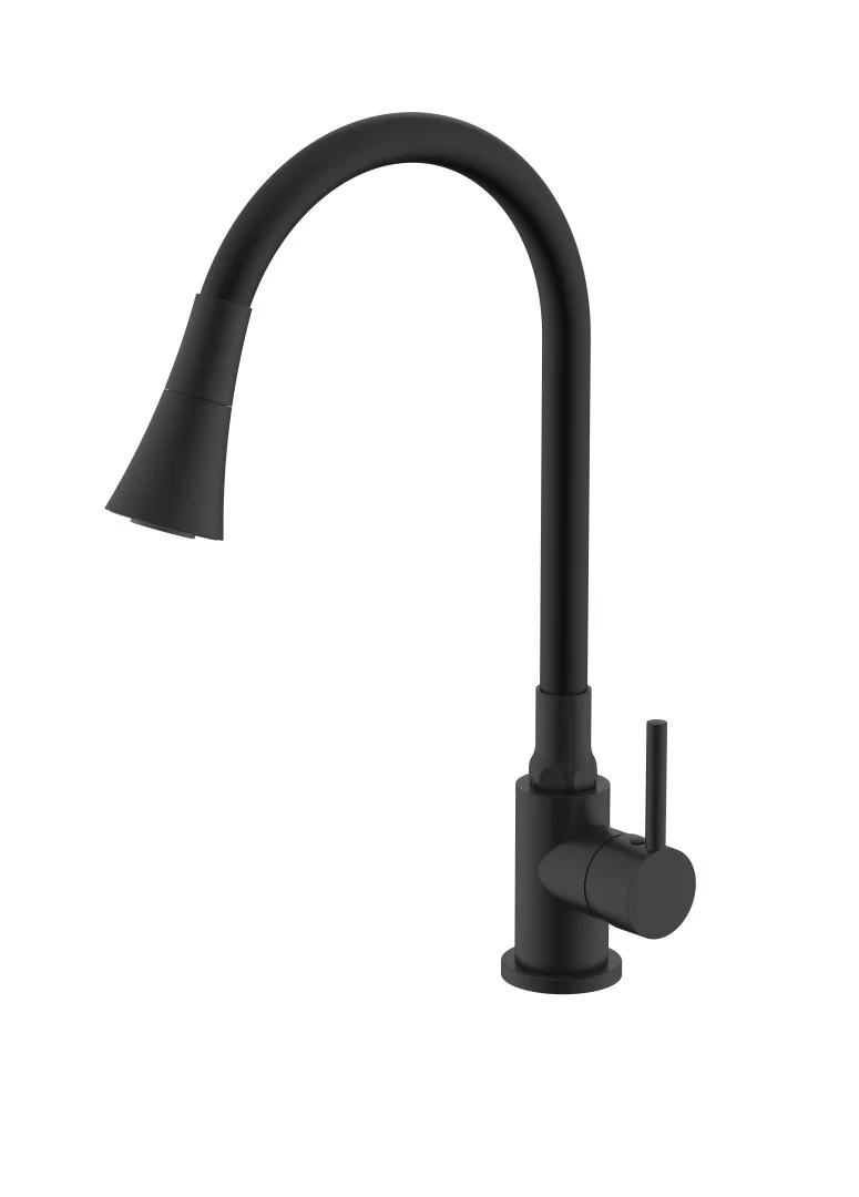 Смеситель для кухни Splenka S201.4306.06 с гибким изливом, черный Смеситель для кухни Splenka S201.4306.06 с гибким изливом, черный