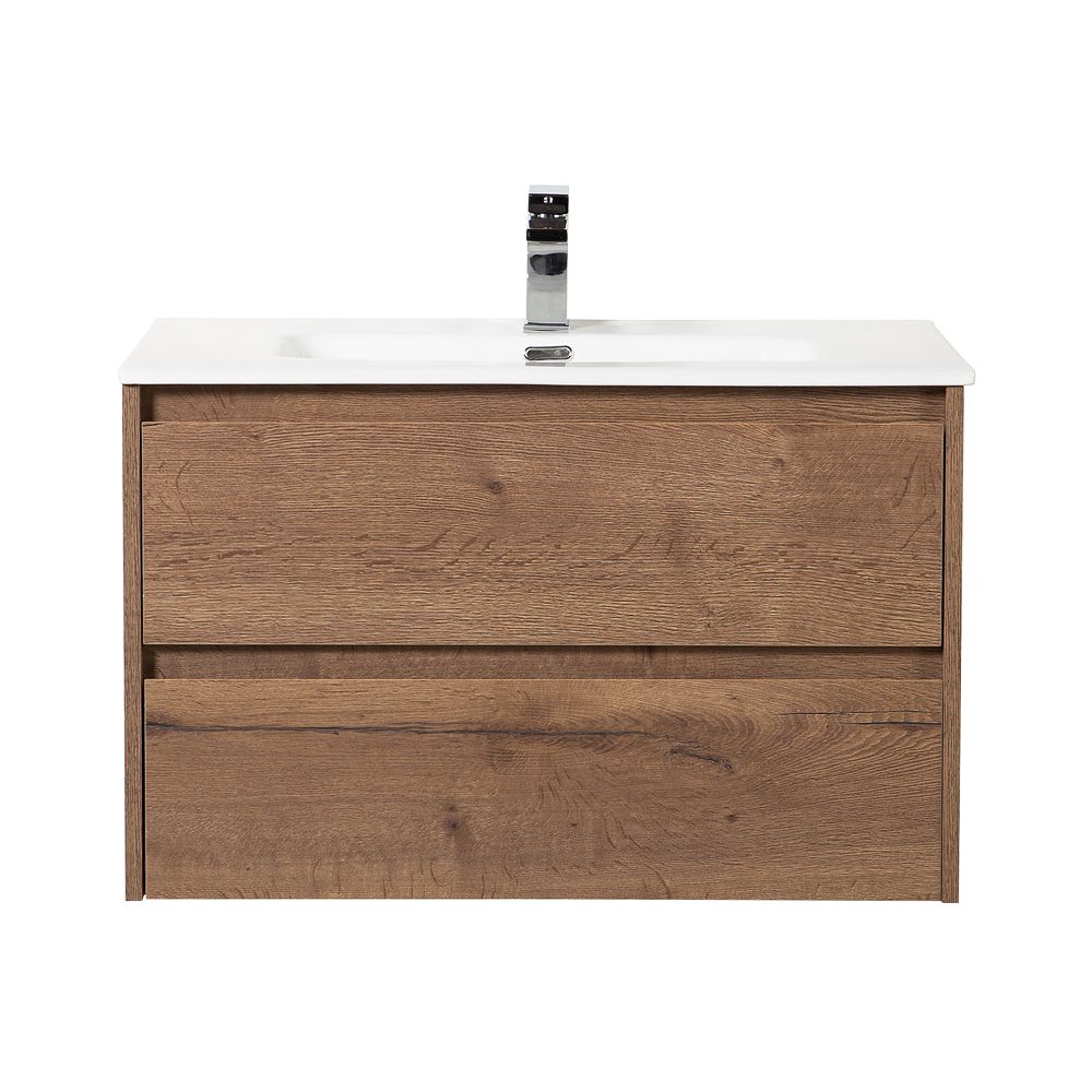 Детальная картинка товара «тумба под раковину belbagno kraft-900-2c-so-rt rovere tabacco подвесная 900x460»
