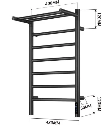 Полотенцесушитель электрический Teso Azaro Line Z4070YY6GM 700x400 черный Полотенцесушитель электрический Teso Azaro Line Z4070YY6GM 700x400 черный