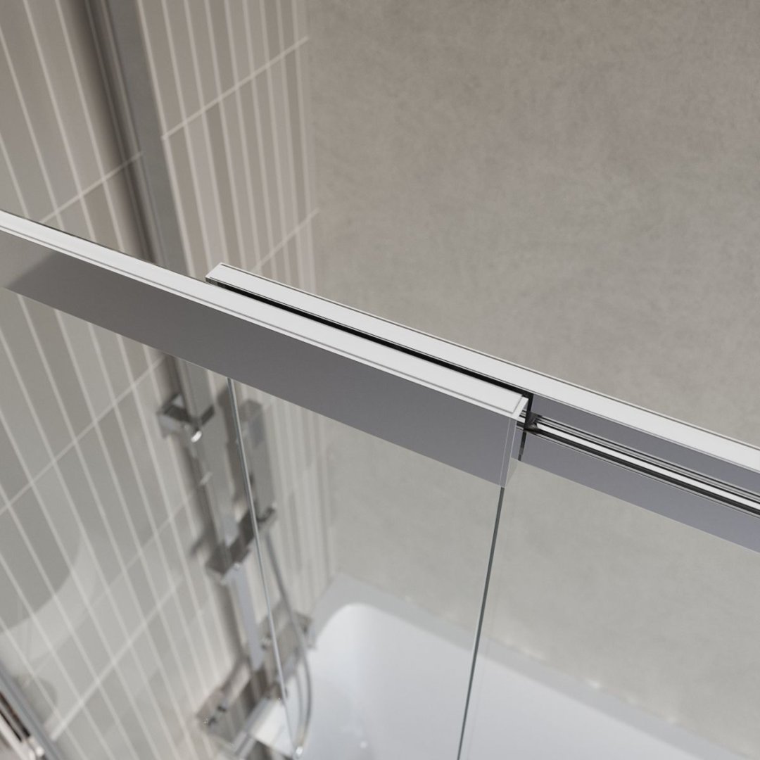 Детальная картинка товара «шторка на ванну belbagno luce-vf-11-90/145-c-cr»