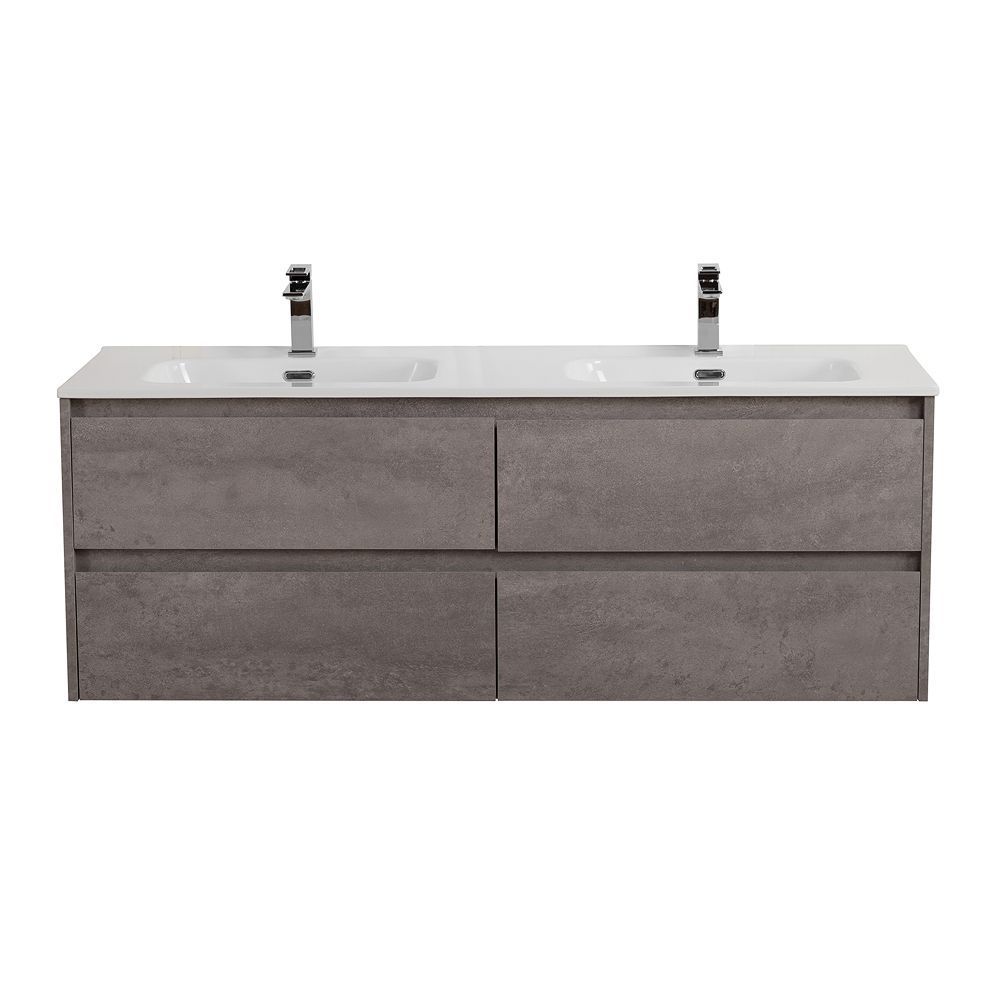 Детальная картинка товара «тумба под раковину belbagno kraft-1200-4c-so-2-cg cemento grigio подвесная 1200x460»