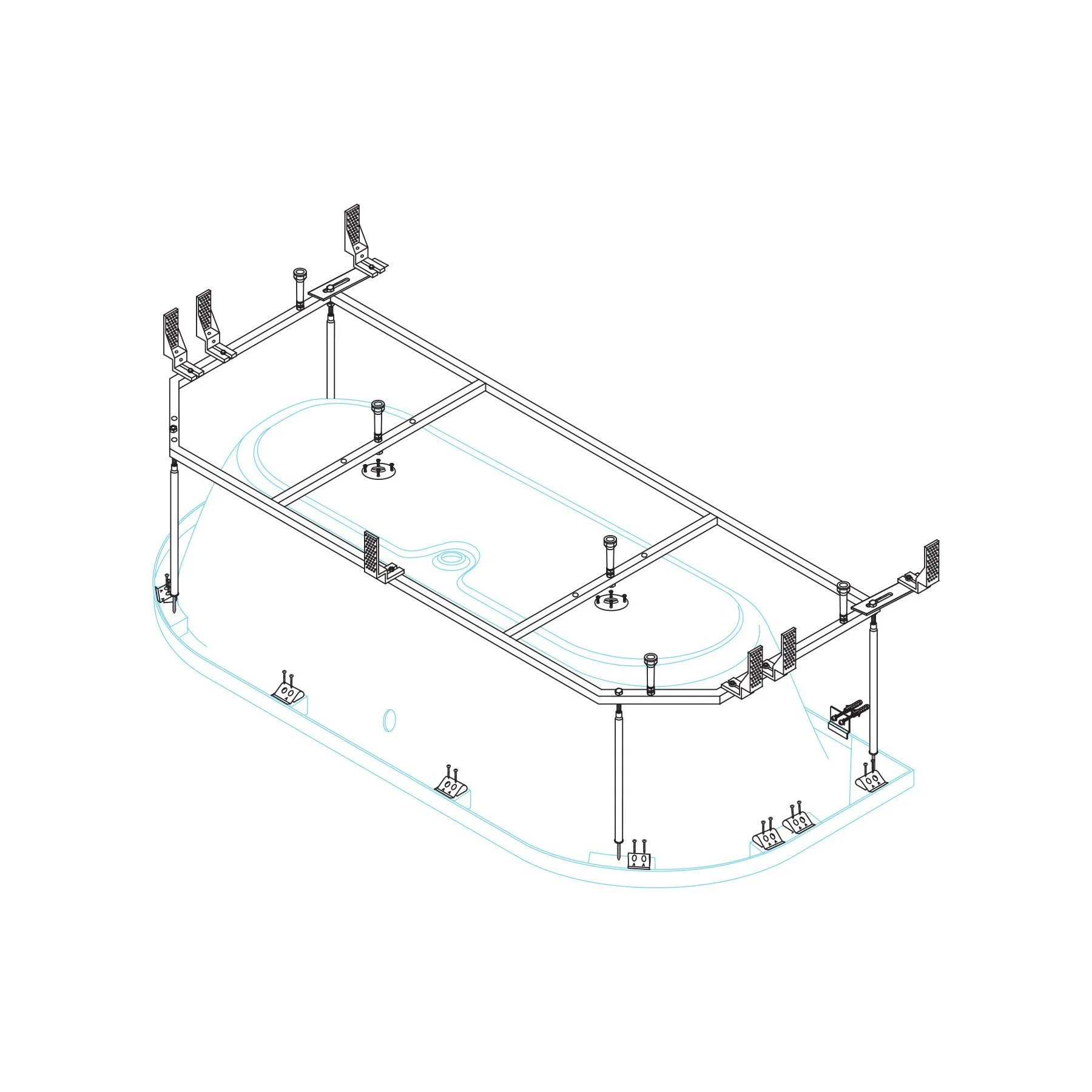 Каркас для ванны CEZARES METAURO-MF 1575x620 Каркас для ванны CEZARES METAURO-MF 1575x620