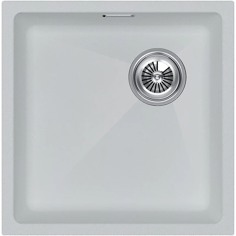 Кухонная мойка Paulmark LUMI 45UNI-SKEW LU45SK-WH, белый, 455х440 Кухонная мойка Paulmark LUMI 45UNI-SKEW LU45SK-WH, белый, 455х440
