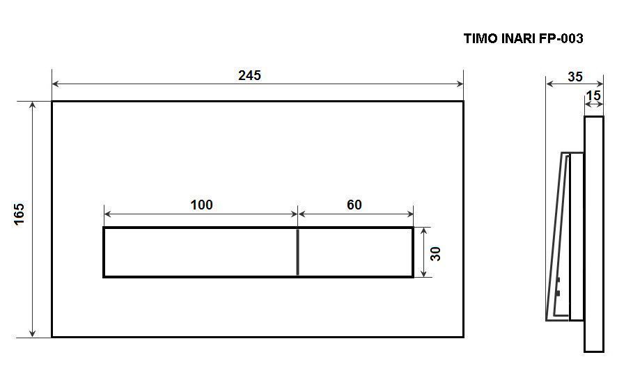 Детальная картинка товара «клавиша смыва timo inari fp-003w (250x165)»