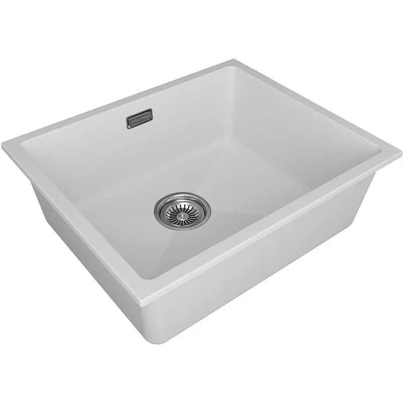 Кухонная мойка Paulmark LUMI 55UNI LU55-WH, белый, 555х460 Кухонная мойка Paulmark LUMI 55UNI LU55-WH, белый, 555х460