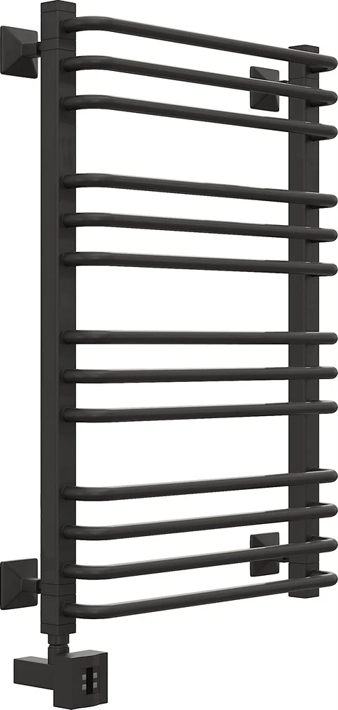 Полотенцесушитель электрический EWRIKA Кассандра Pd 80x50 L, черный матовый 510496 Полотенцесушитель электрический EWRIKA Кассандра Pd 80x50 L, черный матовый 510496