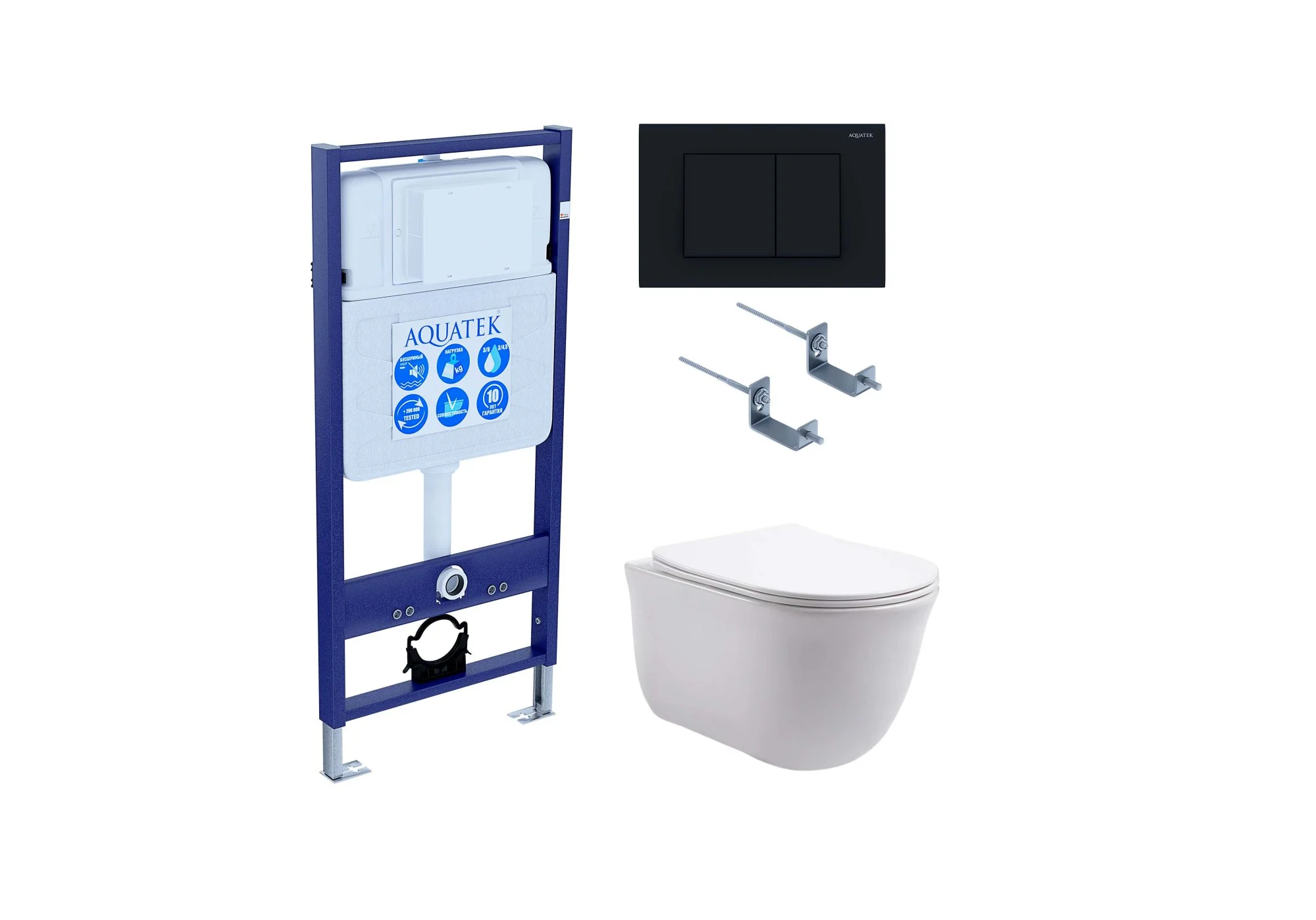 Комплект инсталляции Aquatek Standard INS-0000012 со звукоизоляцией кркпежомом KKI-0000002 клавишей смыва KDI-0000012 унитазом КЛАССИК AQ1111-00 с сиденьем микролифт SET Aquatek КЛАССИК-012 4в1 Комплект инсталляции Aquatek Standard INS-0000012 со звукоизоляцией кркпежомом KKI-0000002 клавишей смыва KDI-0000012 унитазом КЛАССИК AQ1111-00 с сиденьем микролифт SET Aquatek КЛАССИК-012 4в1