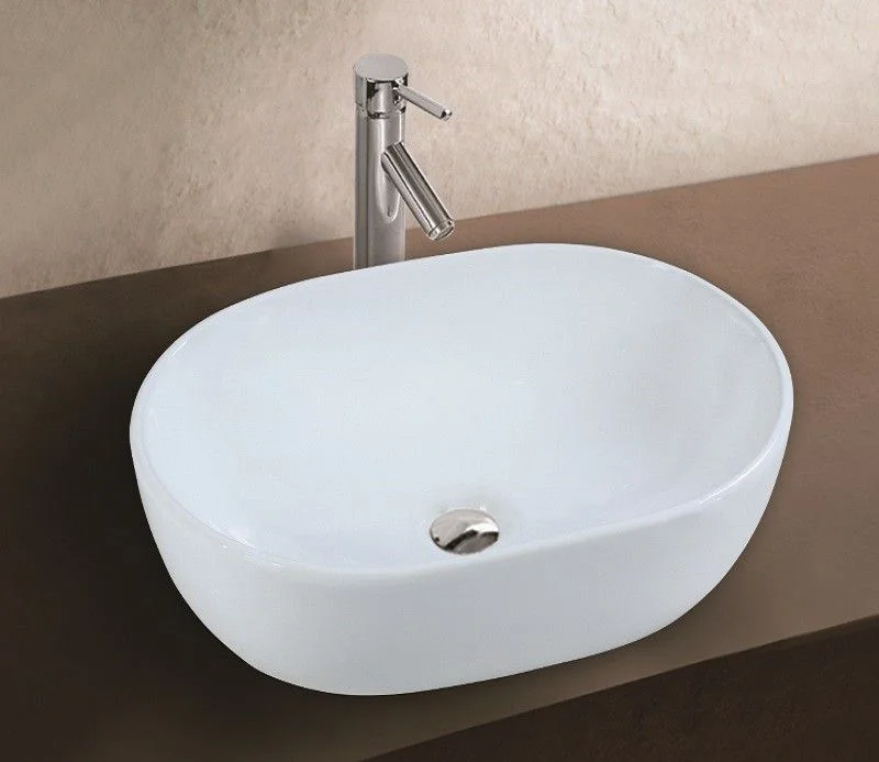 Раковина CeramaLux 9026B накладная, белый Раковина CeramaLux 9026B накладная, белый