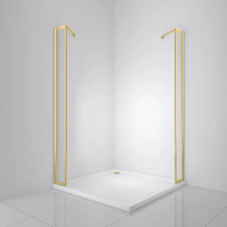 Боковая стенка BelBagno LUCE-20-FIX-C-ORO цвет профиля золото стекло прозрачное Боковая стенка BelBagno LUCE-20-FIX-C-ORO цвет профиля золото стекло прозрачное