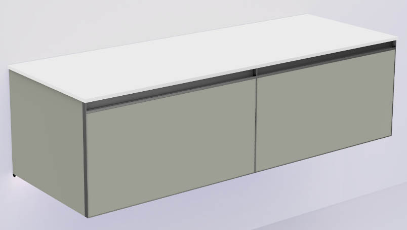 Тумба под раковину Armadi Art QUATRO 790-M2-140(70+70)-L-A-LED 140 см (70+70) LUNA профиль ANTHRACITE Тумба под раковину Armadi Art QUATRO 790-M2-140(70+70)-L-A-LED 140 см (70+70) LUNA профиль ANTHRACITE