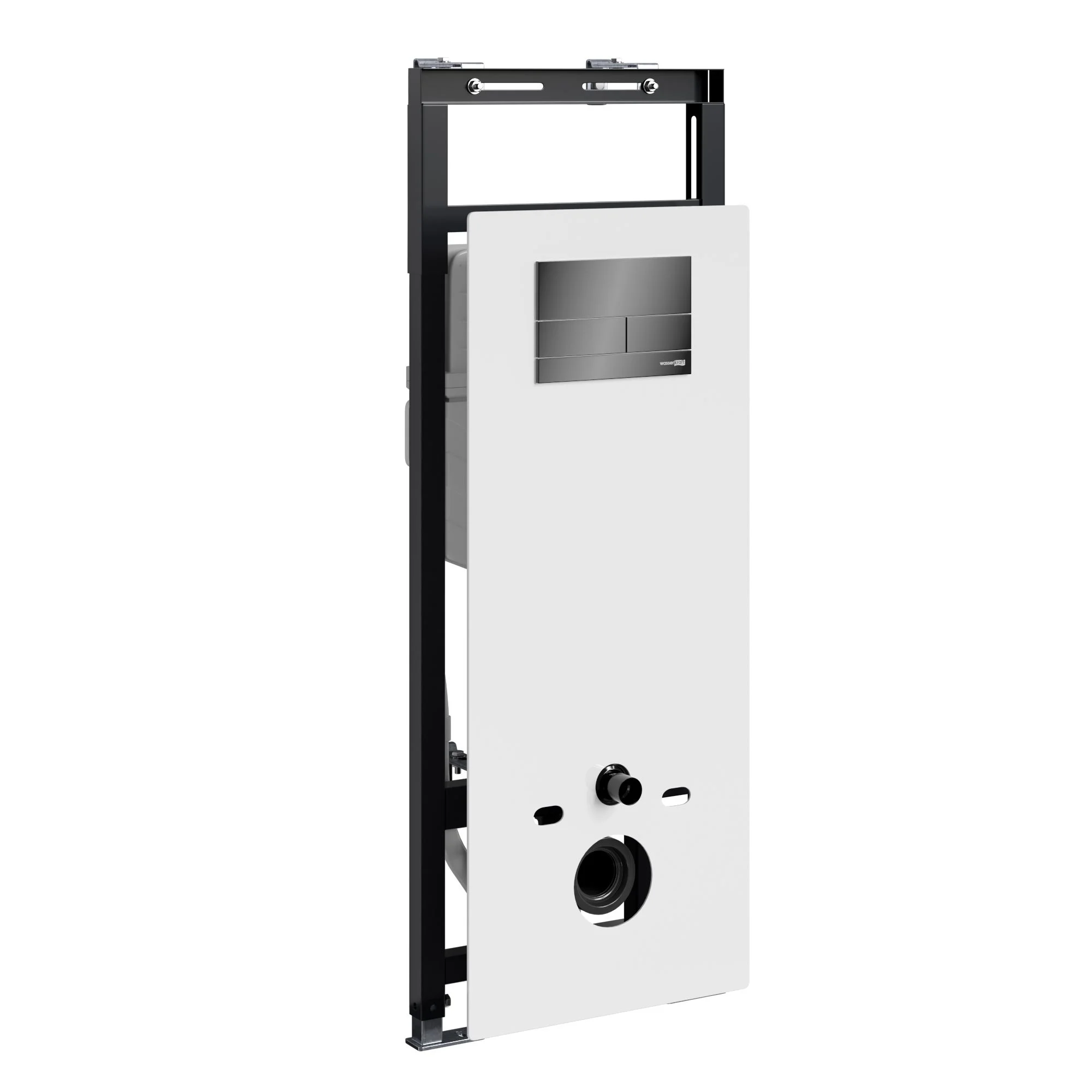 Инсталляция для унитаза WasserKRAFT Salm 27TLT.010.ME.WH.PB04 с клавишей смыва черный Инсталляция для унитаза WasserKRAFT Salm 27TLT.010.ME.WH.PB04 с клавишей смыва черный