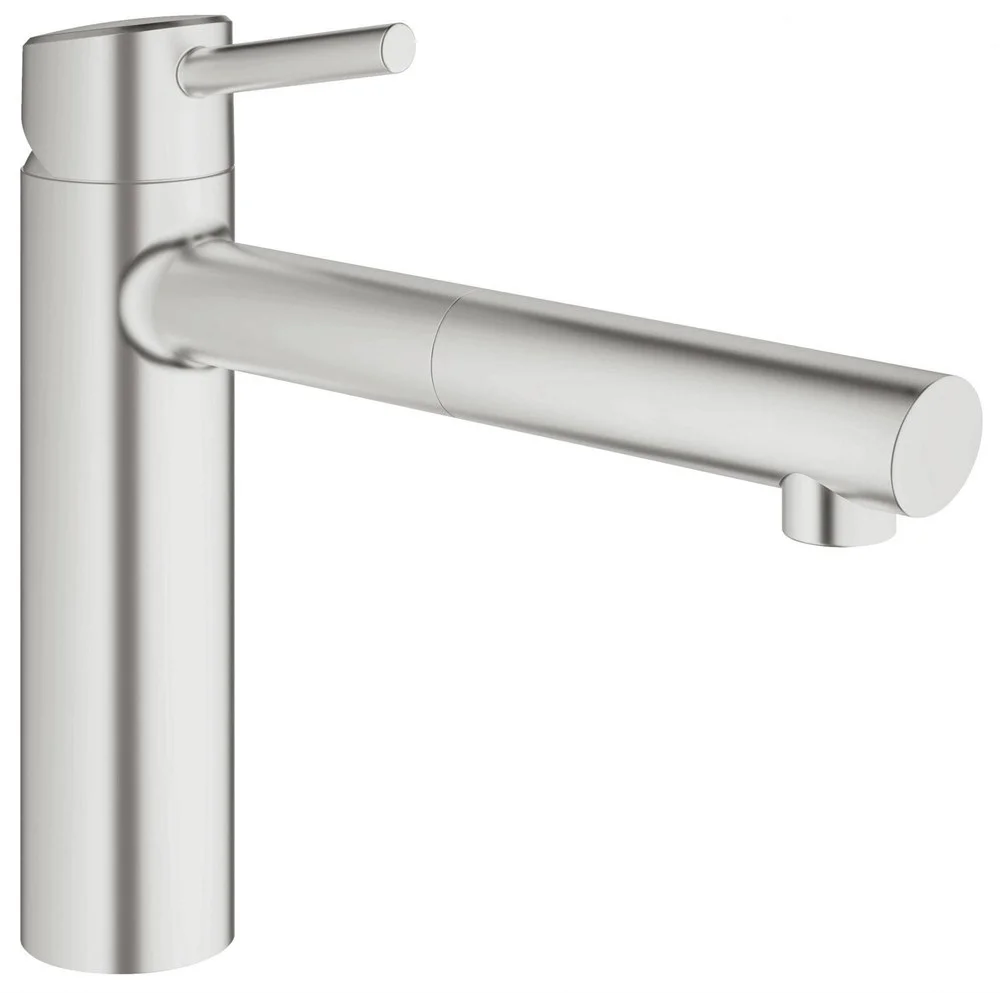 Смеситель для кухни GROHE Concetto с выдвижным изливом, суперсталь (31129DC1) Смеситель для кухни GROHE Concetto с выдвижным изливом, суперсталь (31129DC1)