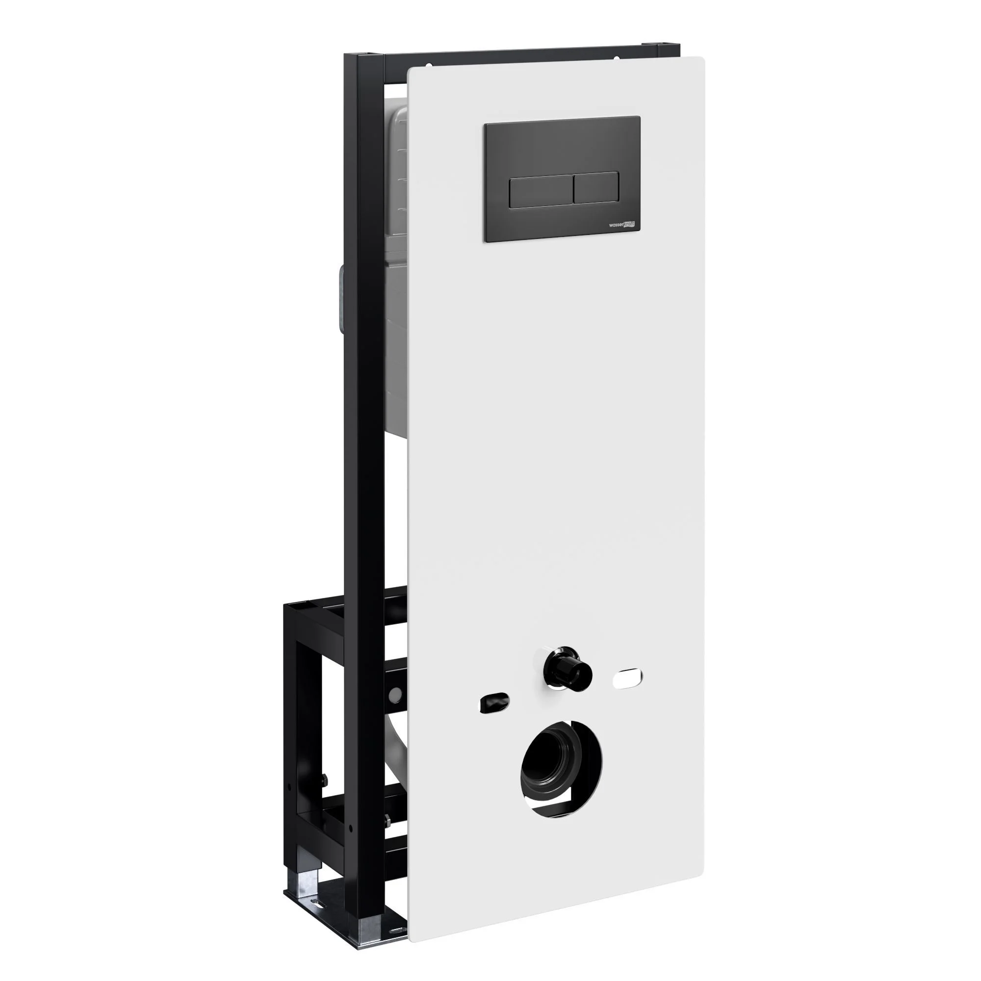 Инсталляция для унитаза WasserKRAFT Glan 66TLT.010.ME.WH.MB03 с клавишей смыва черный Инсталляция для унитаза WasserKRAFT Glan 66TLT.010.ME.WH.MB03 с клавишей смыва черный