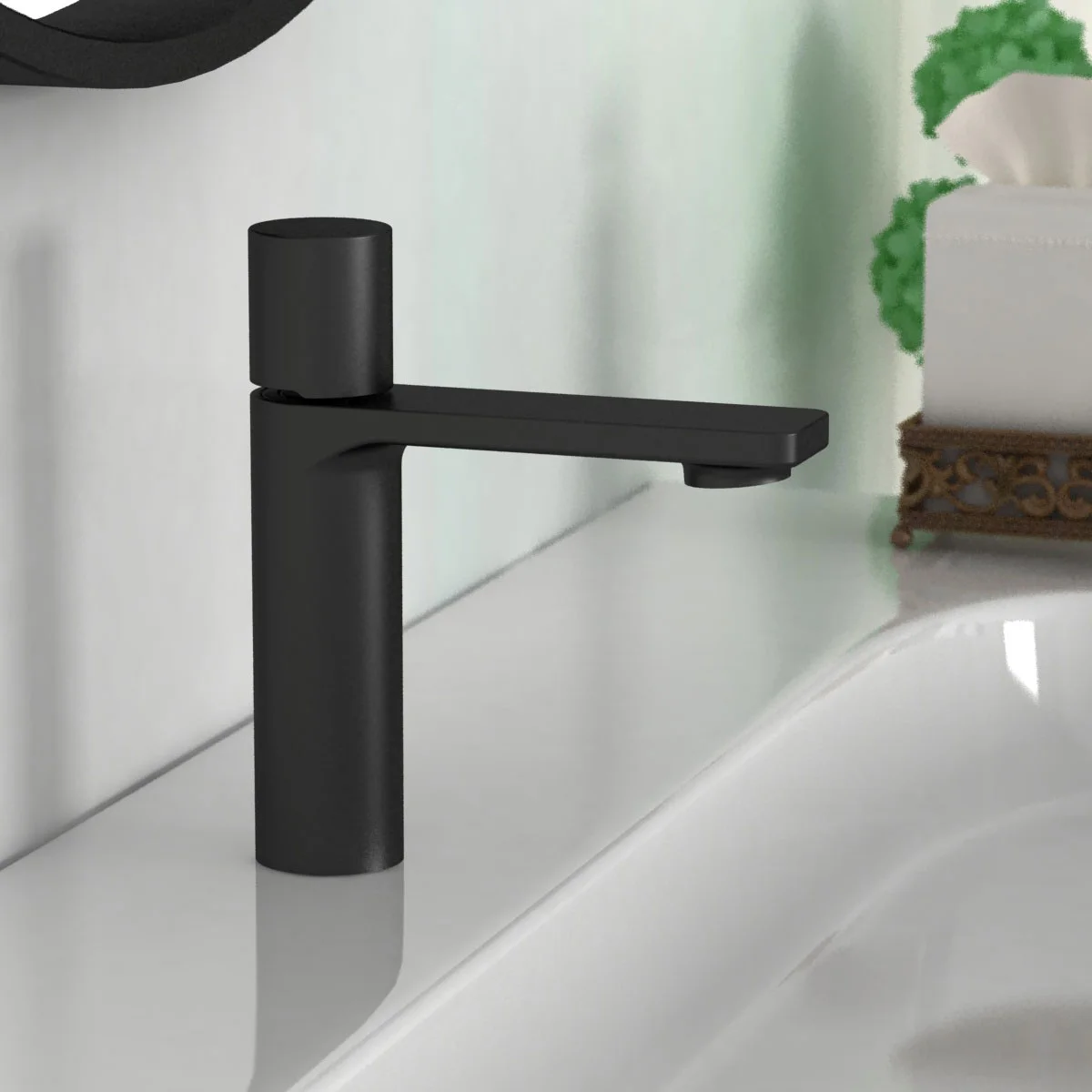 Смеситель для раковины Vincea Vogue VBF-4V3MB, черный Смеситель для раковины Vincea Vogue VBF-4V3MB, черный