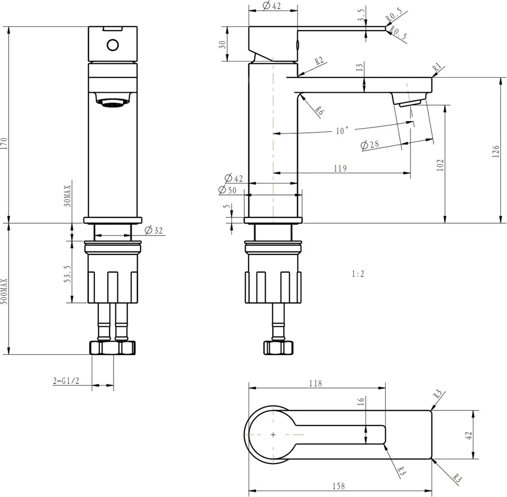 Смеситель для раковины STWORKI HWM0501-A01BK 586170 Смеситель для раковины STWORKI HWM0501-A01BK 586170