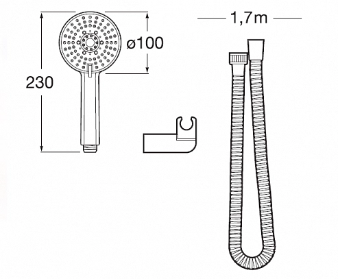 Душевой гарнитур Roca Stella 100/3F 5B1C03C00 Душевой гарнитур Roca Stella 100/3F 5B1C03C00