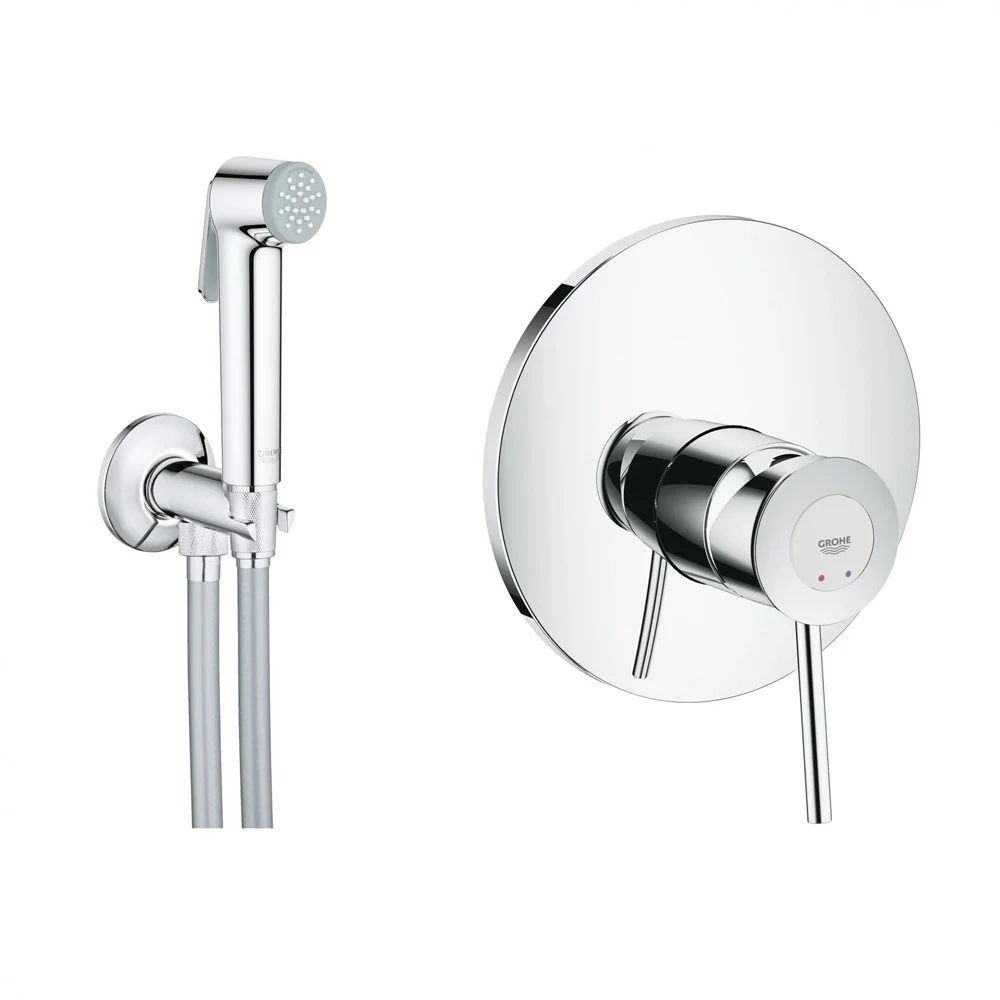 Гигиенический душ GROHE BauClassic хром (124902-B) Гигиенический душ GROHE BauClassic хром (124902-B)