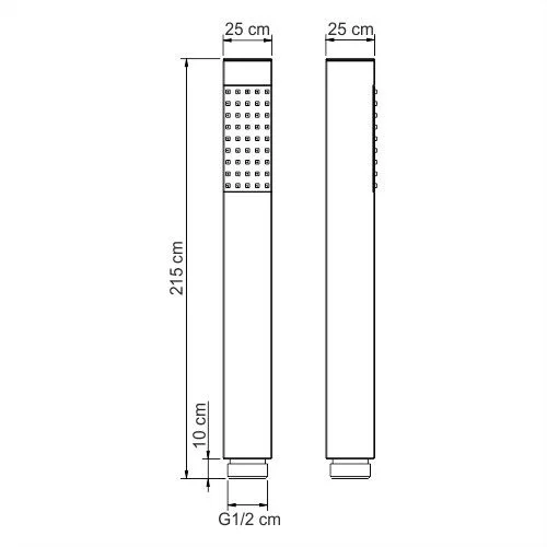 Душевая лейка WasserKRAFT A106 1-функциональная хром Душевая лейка WasserKRAFT A106 1-функциональная хром