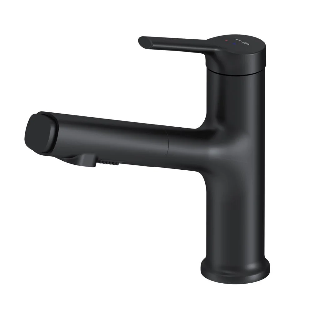 Смеситель для раковины AM.PM X-Joy F85B02922 с вытяжным изливом, черный Смеситель для раковины AM.PM X-Joy F85B02922 с вытяжным изливом, черный