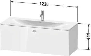Тумба под раковину Duravit Brioso BR421402222 подвесная 122 см белая Тумба под раковину Duravit Brioso BR421402222 подвесная 122 см белая