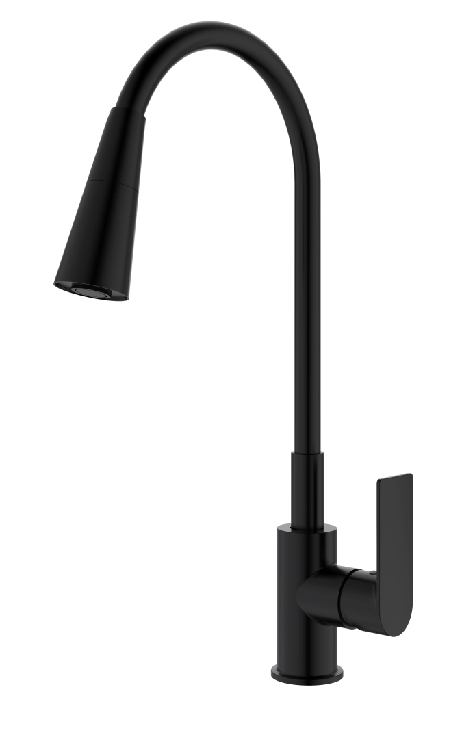 Смеситель для кухни Splenka S05.43.06 с гибким изливом, черный Смеситель для кухни Splenka S05.43.06 с гибким изливом, черный