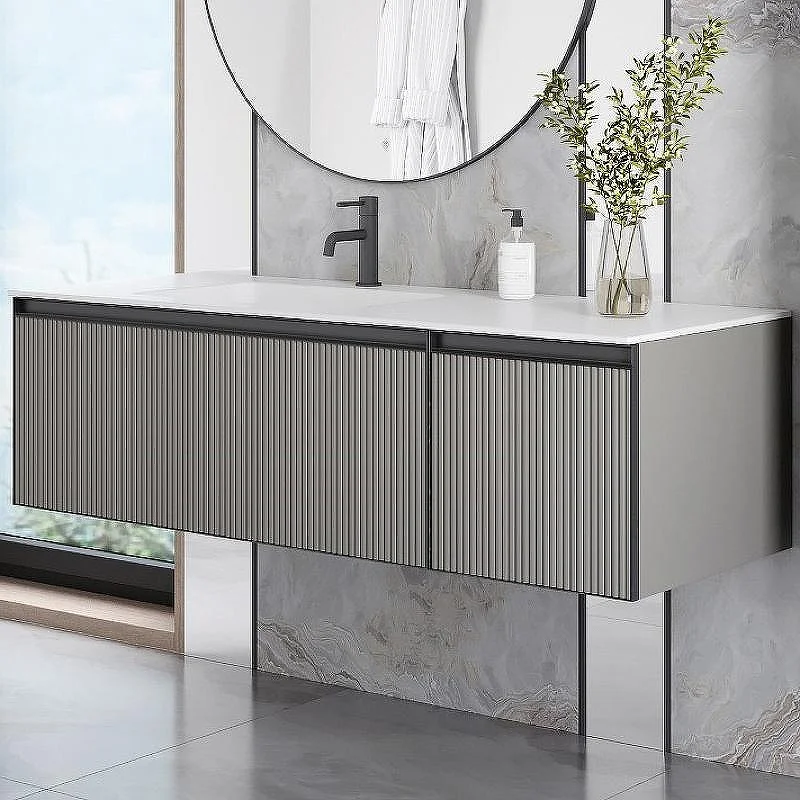 Тумба под раковину Armadi Art QUATRO 2 140см (100+40) рифл LUNA FUGA профиль ANTHRACITE 790-M2-140-L-RIB-A Тумба под раковину Armadi Art QUATRO 2 140см (100+40) рифл LUNA FUGA профиль ANTHRACITE 790-M2-140-L-RIB-A