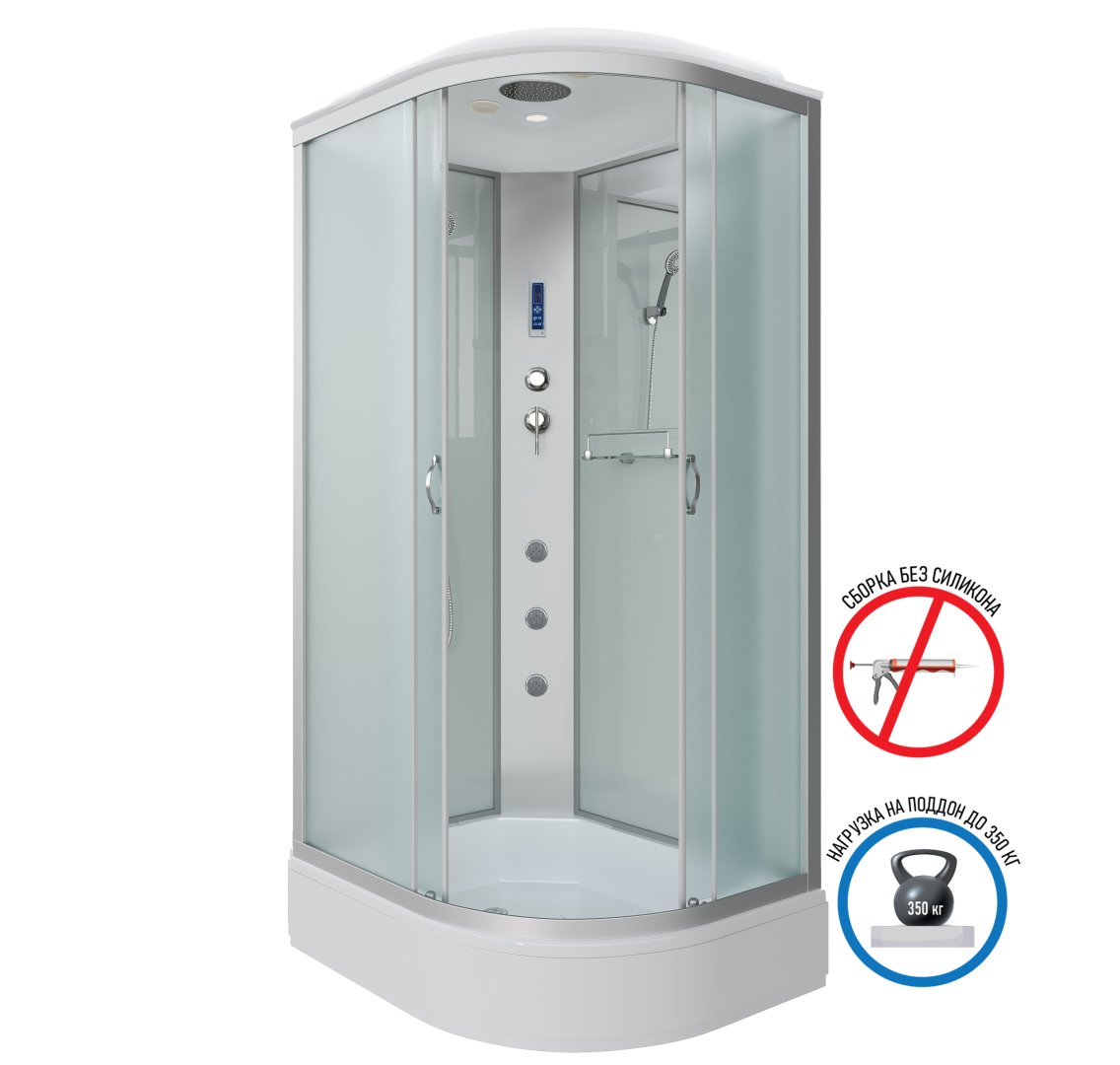Детальная картинка товара «душевая кабина niagara classic ng-33294-14lf (1200х900х2150) средний поддон (26см) стекло матовое 332944lf»