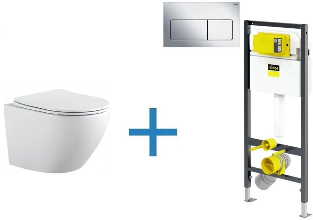 Комплект унитаза с инсталляцией Aquanet Rimless Cetus 2.0 W LX-1901 (инсталляция Viega Prevista Dry Cetus 2.0 W + 792824 Комплект унитаза с инсталляцией Aquanet Rimless Cetus 2.0 W LX-1901 (инсталляция Viega Prevista Dry Cetus 2.0 W + 792824