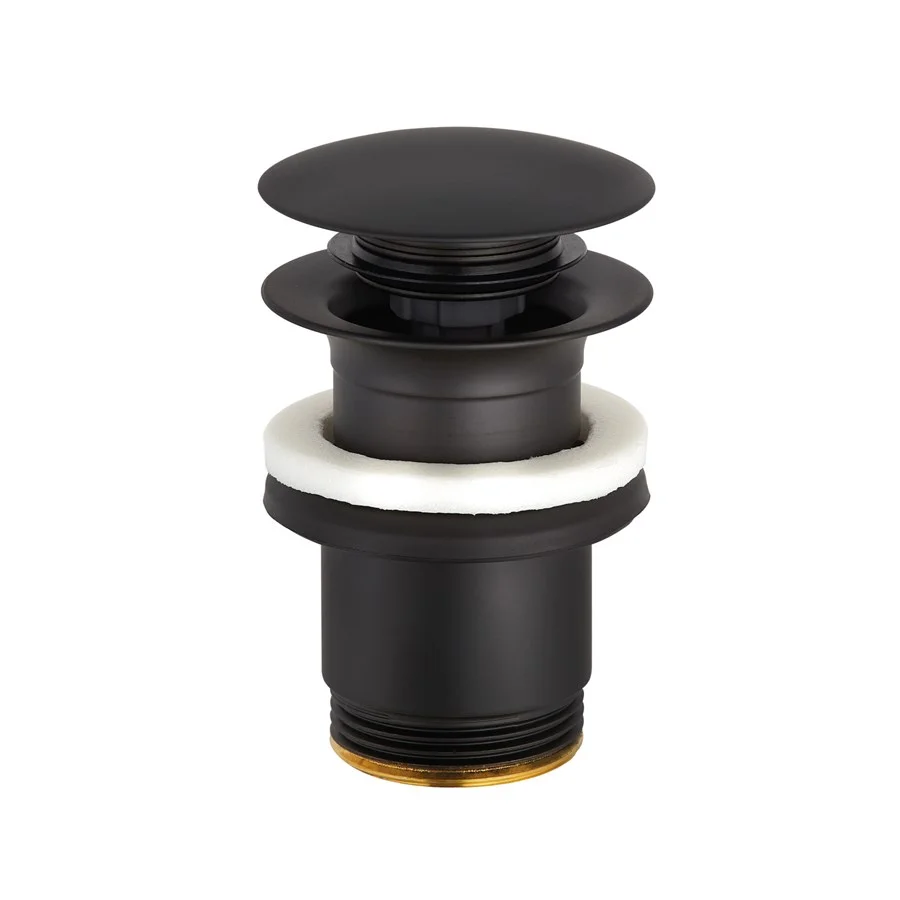 Донный клапан Kludi PUSH-OPEN, черный матовый 1042639-00 Донный клапан Kludi PUSH-OPEN, черный матовый 1042639-00