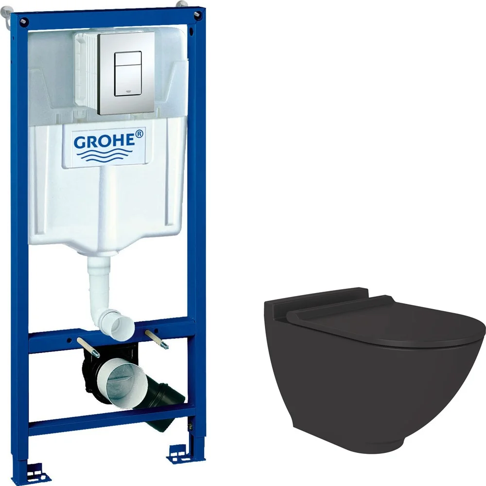 Комплект Унитаз подвесной STWORKI Rotenburg SWH52 безободковый + Инсталляция Grohe Rapid SL 38772001 547100 Комплект Унитаз подвесной STWORKI Rotenburg SWH52 безободковый + Инсталляция Grohe Rapid SL 38772001 547100