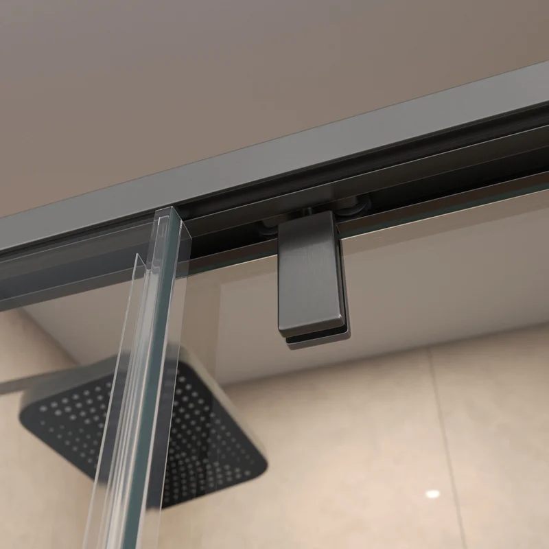 Душевой уголок BelBagno SOFT_CLOSE-1-AH-1-120/100-C-GM 120x100 см, профиль оружейная сталь, стекло прозрачное — Изображение 8