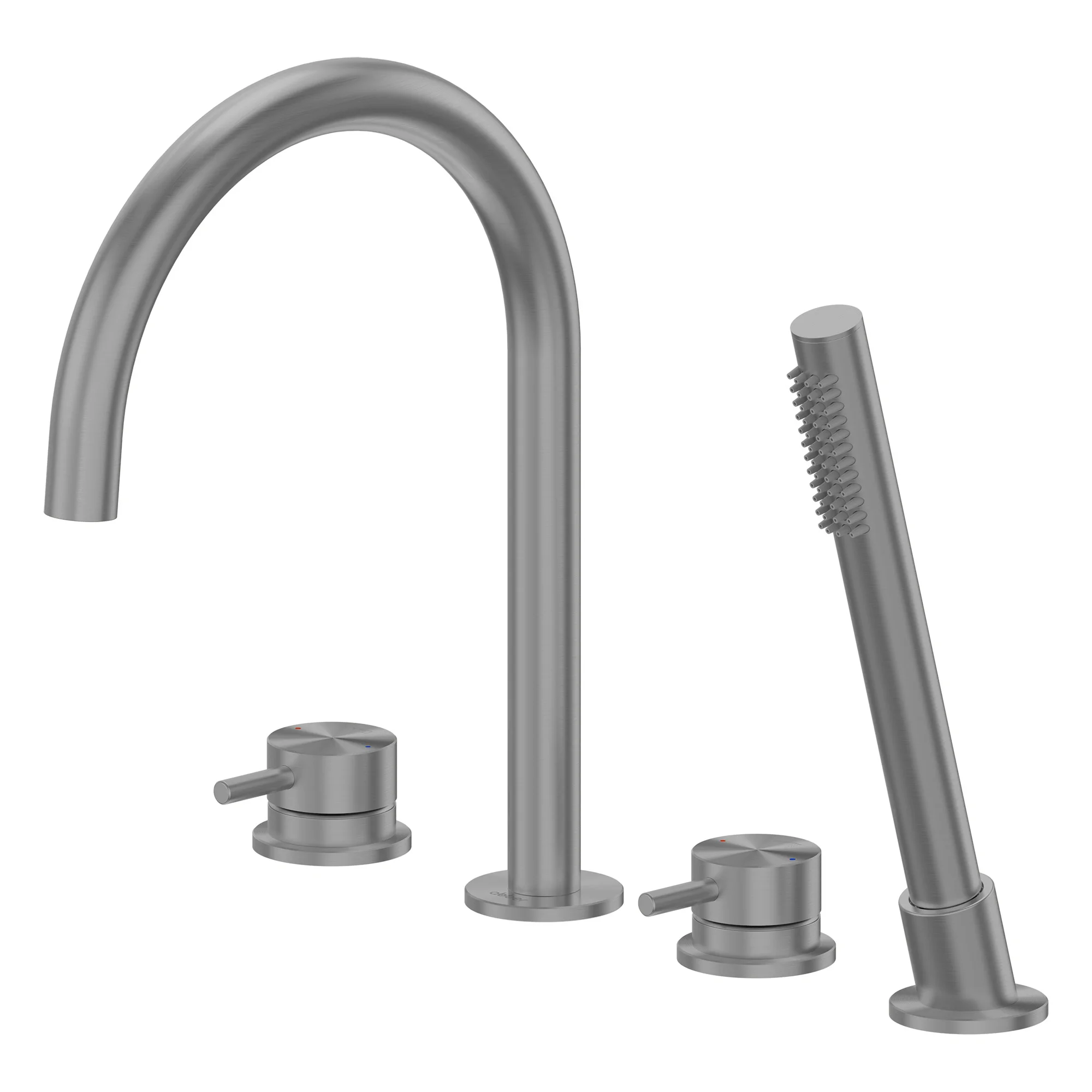 Смеситель на борт ванны ABBER Wasser Kreis 316 AF8113BGG оружейная сталь брашированная Смеситель на борт ванны ABBER Wasser Kreis 316 AF8113BGG оружейная сталь брашированная