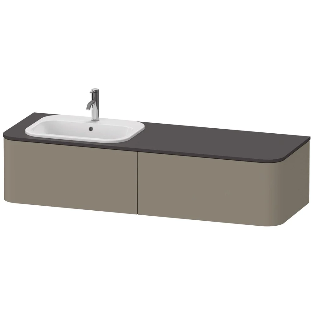 Тумба под раковину Duravit Happy D.2 Plus HP4954L9292 подвесная 160 см серый камень Тумба под раковину Duravit Happy D.2 Plus HP4954L9292 подвесная 160 см серый камень