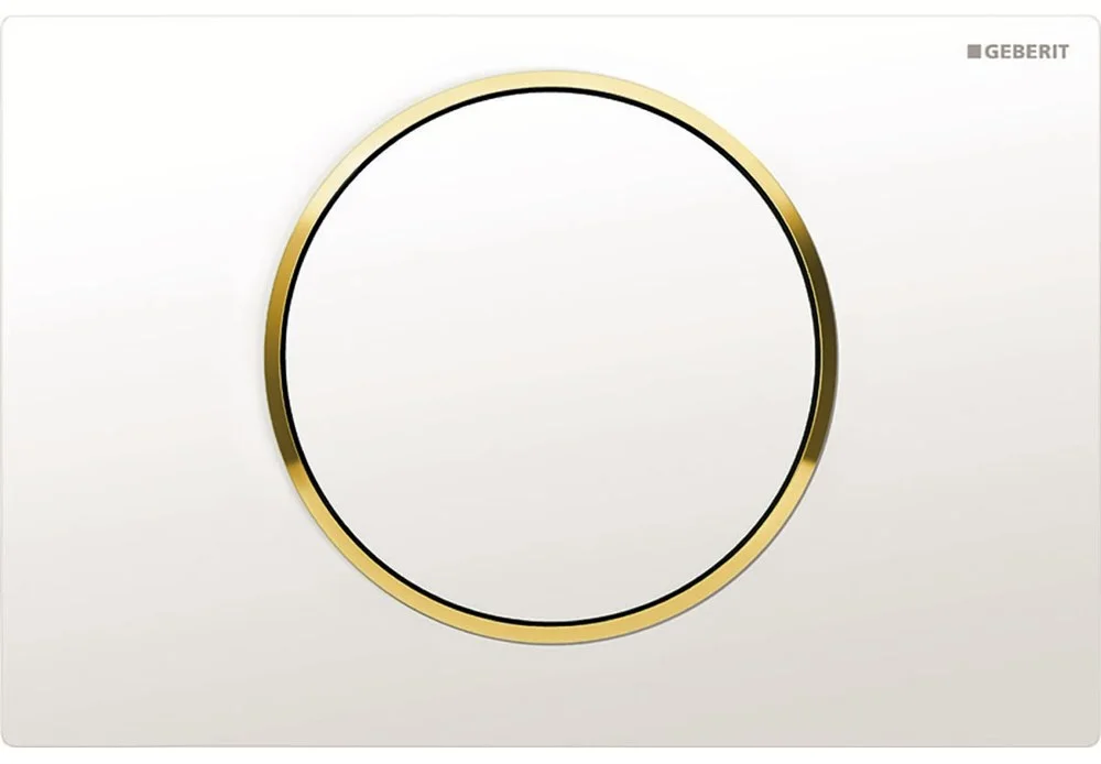 Клавиша смыва Geberit 115.758.KK.5 Sigma10 пластик, белый/золото Клавиша смыва Geberit 115.758.KK.5 Sigma10 пластик, белый/золото